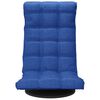 vidaXL Silla de suelo giratoria de tela azul