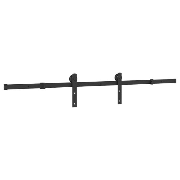 vidaXL Kit de herrajes para puertas correderas acero negro 183 cm