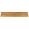 vidaXL Tablero de mesa borde natural madera maciza mango 80x20x2,5 cm