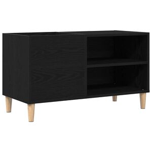 vidaXL Mueble para discos de vinilo Roble negro 84,5 x 38 x 48 cm