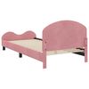 vidaXL Cama para niños con cabecero Rosa 80 x 200 cm Terciopelo
