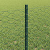 vidaXL Valla con Poste Verde 0,6 x 100 m Acero y PVC