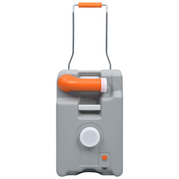 vidaXL Dep&oacute;sito de agua con ruedas para camping gris 25 L