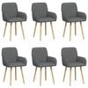 vidaXL Sillas de comedor 6 uds. Tela Gris oscuro 56,5 x 50 x 87,5 cm