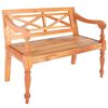 vidaXL Banco Batavia de madera maciza de caoba marr&oacute;n 98 cm