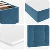 vidaXL Cama con almacenamiento Azul Oscuro 180 x 200 cm Terciopelo