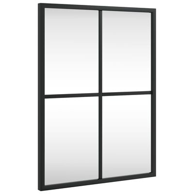 vidaXL Espejo de pared rectangular de hierro negro 30x40 cm