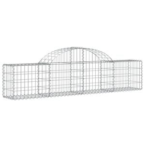 vidaXL Cesta de gaviones forma arco hierro galvanizado 200x30x40/60 cm