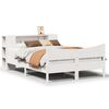 vidaXL Estructura de cama sin colch&oacute;n madera de pino blanca 140x200 cm