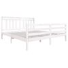 vidaXL Estructura cama de madera maciza blanca super king 180x200 cm