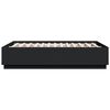 vidaXL Estructura cama con luces LED madera ingenier&iacute;a negro 135x190cm
