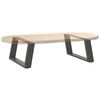 vidaXL Patas para mesa de centro en forma de U (2 unidades), antracita, 70 x (30-31) cm, acero