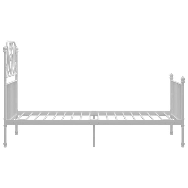 vidaXL Estructura de cama sin colchón metal blanco 100x200 cm