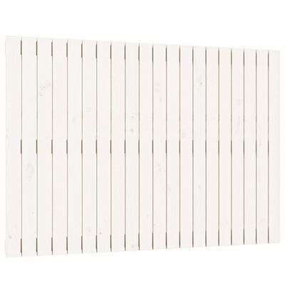 vidaXL Cabecero de cama pared madera maciza pino blanco 127,5x3x90 cm