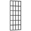 vidaXL Puerta corredera con juego herrajes negro 76x205 cm ESG vidrio