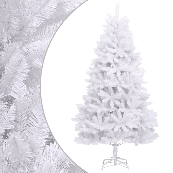 vidaXL &Aacute;rbol de Navidad artificial con bisagras y soporte blanco 300cm
