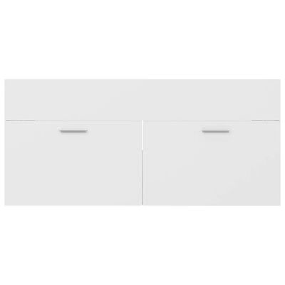 vidaXL Armario para lavabo madera contrachapada blanco 100x38,5x46 cm