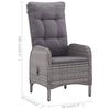 vidaXL Juego de comedor de jard&iacute;n de 7 piezas gris