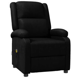 vidaXL Sill&oacute;n de masaje de cuero sint&eacute;tico negro