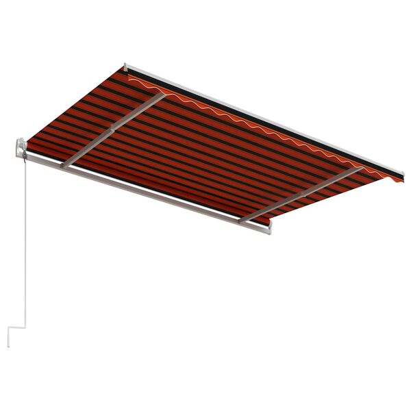 vidaXL Toldo automático retráctil naranja y marrón 400x300 cm