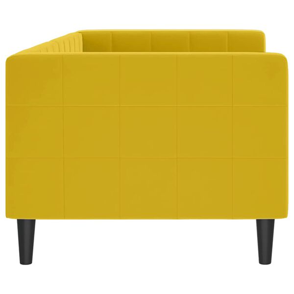 vidaXL Sofá cama sin colchón terciopelo amarillo 80x200 cm