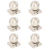 vidaXL Tapas para postes 6 uds acero inoxidable globo final 91x91 mm