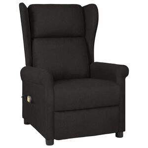 vidaXL Sill&oacute;n de masaje de tela negro