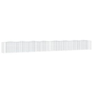 vidaXL Arriate de gaviones forma arco hierro galvanizado 800x50x100 cm