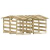 vidaXL P&eacute;rgolas con techo 4 uds madera pino impregnada 100x90x100 cm