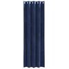 vidaXL Cortinas opacas 2 pcs Azul Oscuro 140 x 260 cm Terciopelo