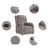 vidaXL Sill&oacute;n reclinable de tela gris taupe