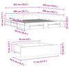 vidaXL Cama con cajones madera ingenier&iacute;a marr&oacute;n roble 200x200 cm
