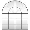 vidaXL Espejo de pared arco de hierro negro 100x110 cm