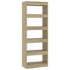 vidaXL Estanter&iacute;a/divisor madera ingenier&iacute;a roble Sonoma 60x30x166 cm