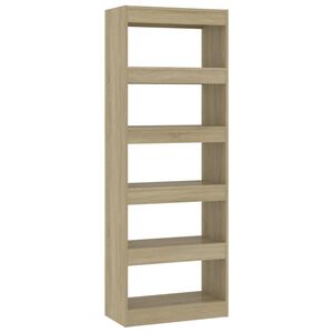 vidaXL Estanter&iacute;a/divisor madera ingenier&iacute;a roble Sonoma 60x30x166 cm