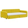 vidaXL Sof&aacute; cama nido con cajones terciopelo amarillo 100x200 cm