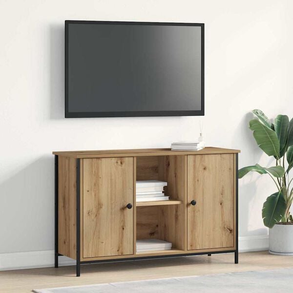 vidaXL Conjunto de mueble de TV Roble artesanal 101 x 35 x 65 cm