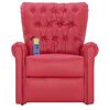 vidaXL Sill&oacute;n de masaje reclinable cuero sint&eacute;tico rojo