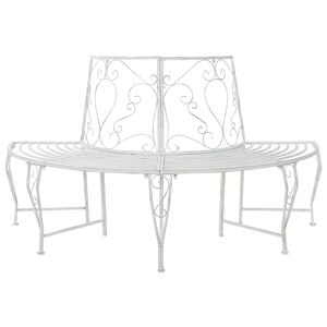 vidaXL Banco de &Aacute;rbol 4-N&uacute;mero de plazas 160 x 80 x 89 cm Acero