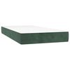 vidaXL Cama box spring con colch&oacute;n terciopelo verde oscuro 120x190 cm