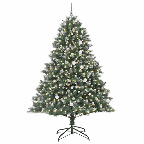 vidaXL &Aacute;rbol de Navidad artificial Verde 240 cm PVC, Pl&aacute;stico y Acero