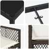 vidaXL Conjunto de Comedor de Jard&iacute;n 5 pcs Marr&oacute;n rat&aacute;n sint&eacute;tico