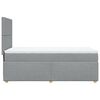 vidaXL Cama box spring con colch&oacute;n tela gris claro 90x200 cm