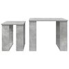 vidaXL Juego de Mesas de Centro 2 pcs Gris Concreto