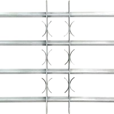 vidaXL Reja de seguridad ajustable ventana con 4 barras 1000-1500 mm