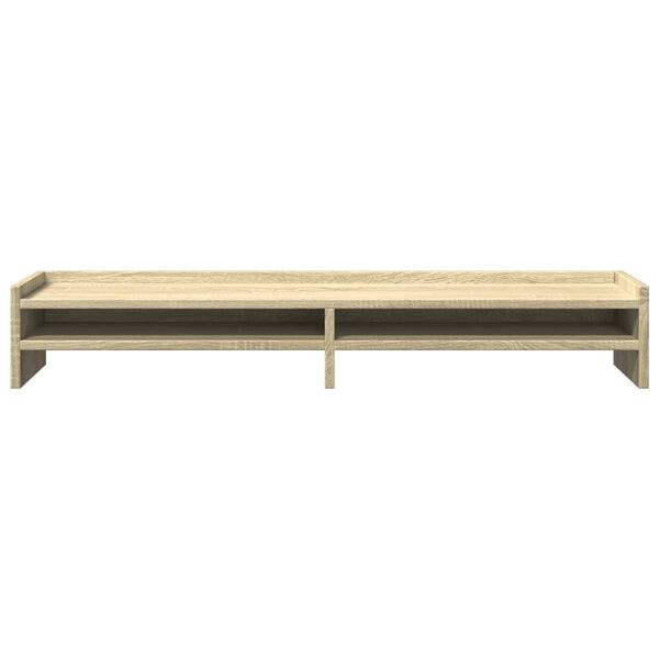 vidaXL Soporte de pantalla madera ingenier&iacute;a roble Sonoma 100x24x16 cm
