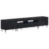 vidaXL Conjunto de 3 Muebles para TV con LED Negro