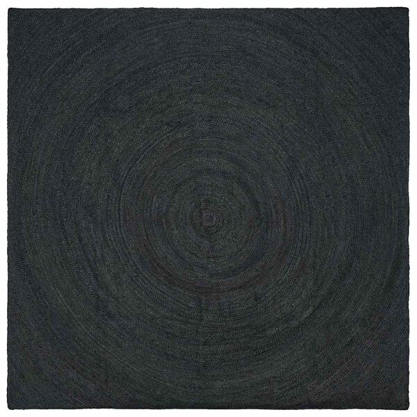 vidaXL Alfombras de &aacute;rea Cuadrado Gris oscuro 240 x 240 cm yute