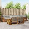 vidaXL Conjunto de sof&aacute;s de exterior 7 pcs Gris Natural y Claro
