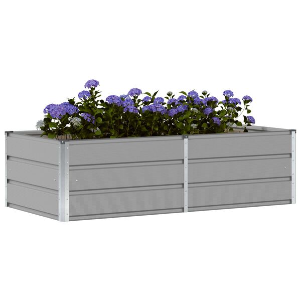 vidaXL Jardinera Gris Claro 160 x 80 x 45 cm Acero